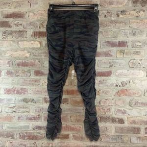 Labojou camo rouched sweatpants small